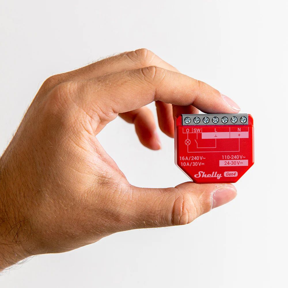 Shelly 1PM Gen4 multiprotocole (Wi-Fi + Bluetooth / Zigbee 3.0), avec compteur de puissance, compatible Matter
