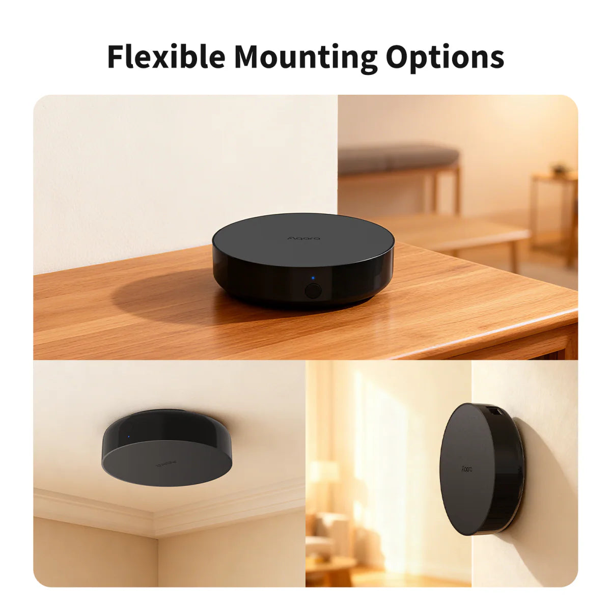 Passerelle domotique multi-protocoles Aqara Hub M200 EU avec Ethernet et Wi-Fi 6, compatible Zigbee, Thread, Bluetooth et infrarouge pour contrôle centralisé de la maison connectée