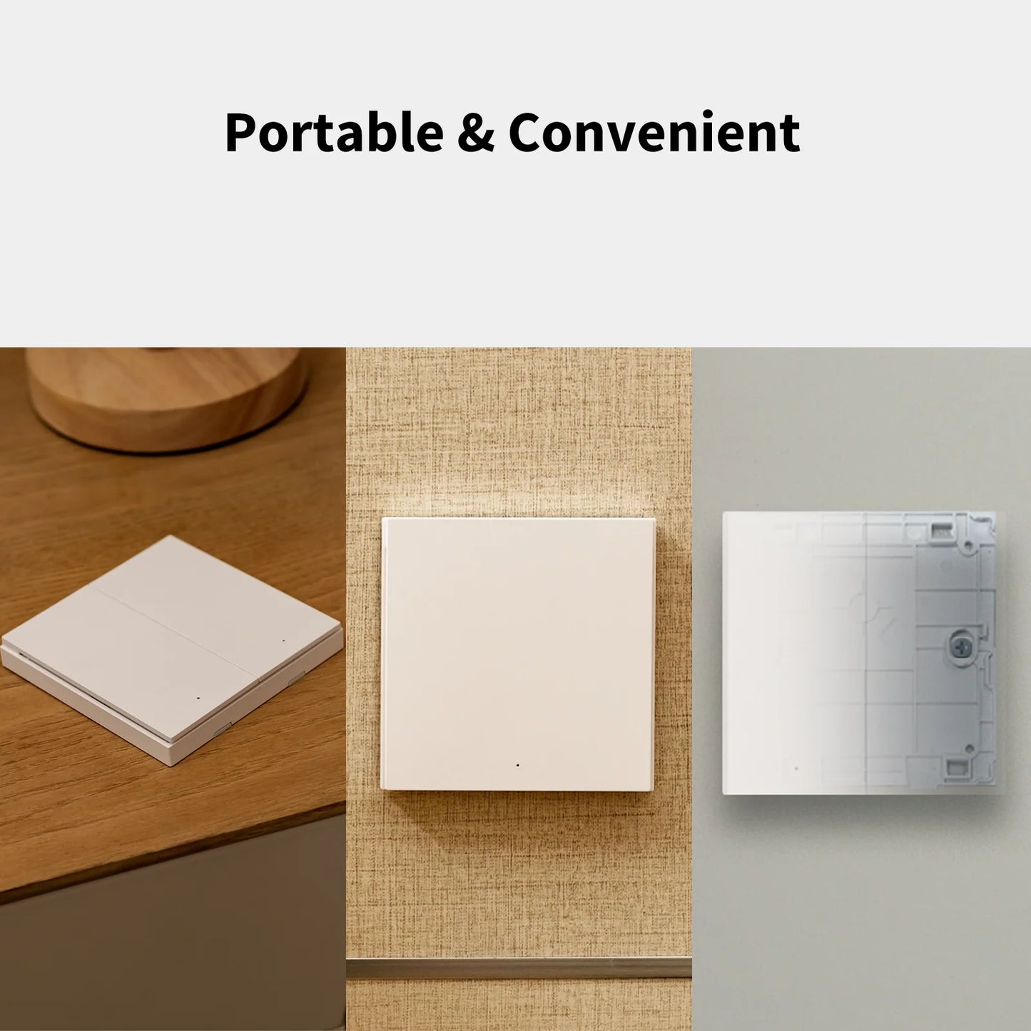 Interrupteur sans fil Aqara H1 double bascule Zigbee 3.0 pour le contrôle et l’automatisation de la maison connectée