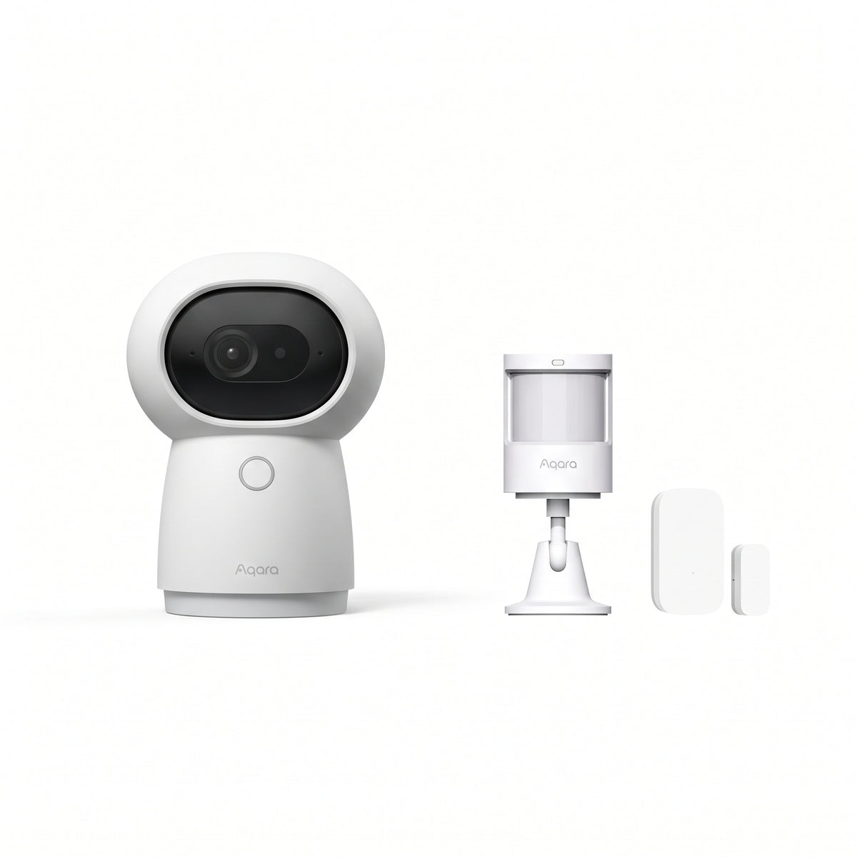 Kit sécurité Aqara avec caméra intérieure G3, détecteur de mouvement P1 et capteur d’ouverture de porte et fenêtre T1
