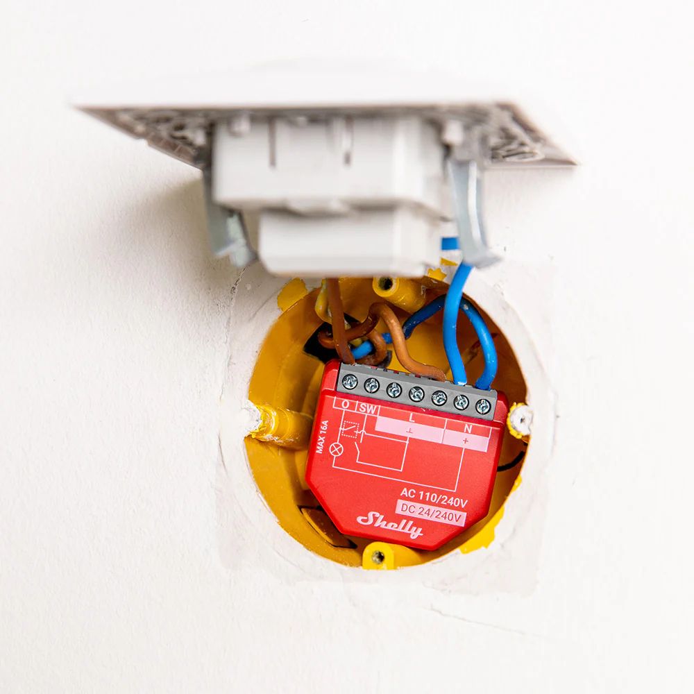 Shelly 1PM Gen4 multiprotocole (Wi-Fi + Bluetooth / Zigbee 3.0), avec compteur de puissance, compatible Matter