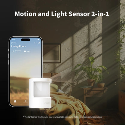 Aqara capteur de mouvement et de lumière P2 compatible Matter et Thread pour automatisation de la maison connectée-sawatell