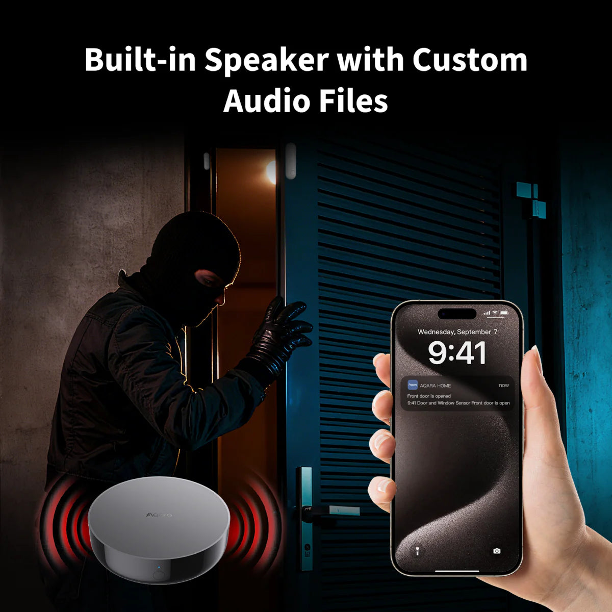 Passerelle domotique multi-protocoles Aqara Hub M200 EU avec Ethernet et Wi-Fi 6, compatible Zigbee, Thread, Bluetooth et infrarouge pour contrôle centralisé de la maison connectée