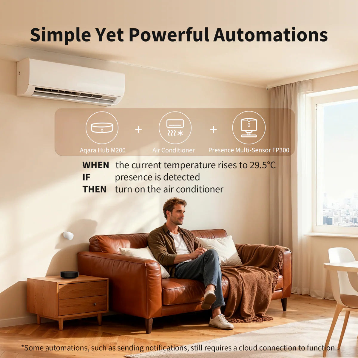 Passerelle domotique multi-protocoles Aqara Hub M200 EU avec Ethernet et Wi-Fi 6, compatible Zigbee, Thread, Bluetooth et infrarouge pour contrôle centralisé de la maison connectée