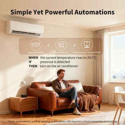 Passerelle domotique multi-protocoles Aqara Hub M200 EU avec Ethernet et Wi-Fi 6, compatible Zigbee, Thread, Bluetooth et infrarouge pour contrôle centralisé de la maison connectée