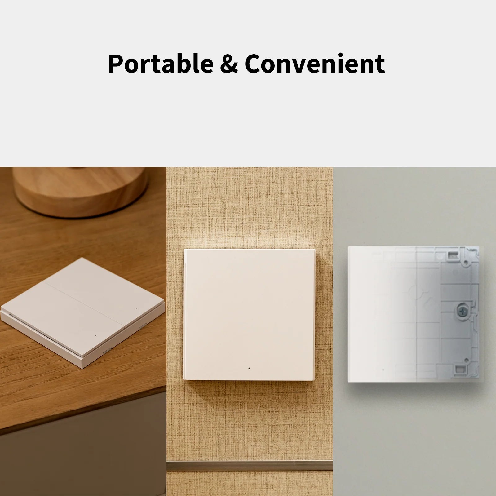 Interrupteur sans fil Aqara H1 double bascule Zigbee 3.0 pour le contrôle et l’automatisation de la maison connectée