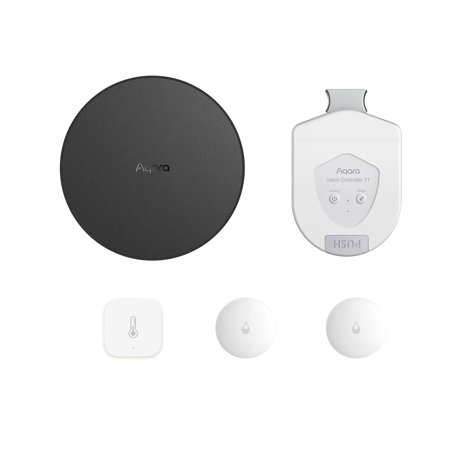 Kit Aqara anti-inondation avec capteurs de fuite d’eau, température et vanne intelligente pour maison et jardin