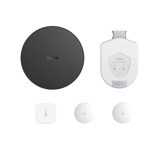 Kit Aqara Anti-Inondation & Température – Hub M200, Capteurs & Vanne Intelligente