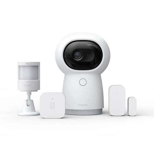 Pack maison connectée Aqara avec caméra Hub G3 et capteurs de sécurité pour détection et surveillance intelligente