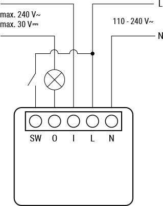 Interrupteur relais Wi-Fi 1 canal 8A Shelly Shelly 1 Mini Gen3 pour automatisation domotique, contrôle à distance et intégration locale