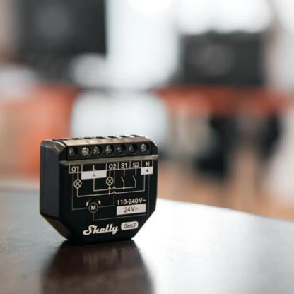 Module relais intelligent Shelly 2PM Gen3 à deux canaux, Wi-Fi + Bluetooth, avec mode volet roulant