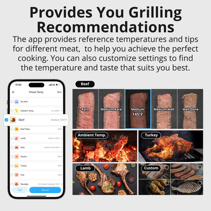 Thermomètre à viande intelligent SONOFF BMT01 pour barbecue et cuisson, sonde de température précise pour surveiller la cuisson des aliments