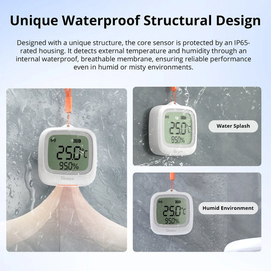 SONOFF SNZB-02WD IP65 Zigbee LCD Capteur intelligent de température et d'humidité