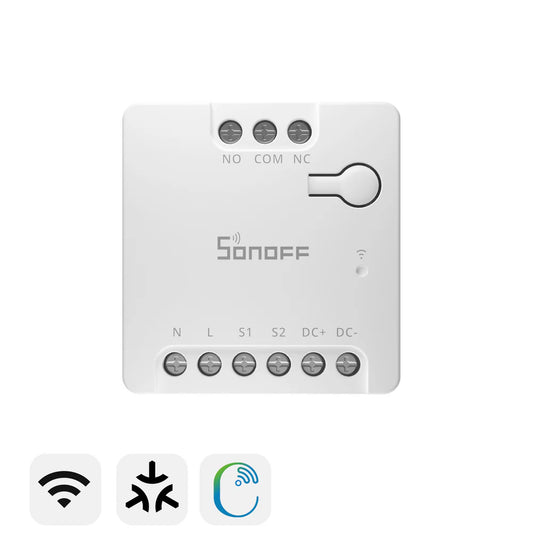 Interrupteur intelligent Wi-Fi SONOFF MINI-D à contact sec, module relais compact pour automatisation domotique, compatible application eWeLink et assistants vocaux