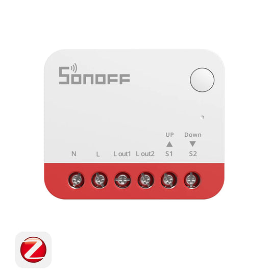 Interrupteur intelligent Zigbee 3.0 SONOFF MINI-ZBRBS pour commande et automatisation de volets roulants via passerelle Zigbee
