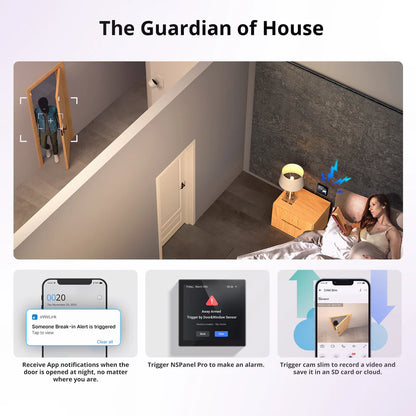 Capteur intelligent Zigbee 3.0 SONOFF SNZB-04P pour détection d’ouverture de porte et fenêtre, sécurité et automatisation domotique via passerelle Zigbee