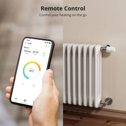 Tête thermostatique intelligente Zigbee 3.0 SONOFF TRVZB pour radiateur, contrôle précis du chauffage et automatisation domotique via passerelle Zigbee